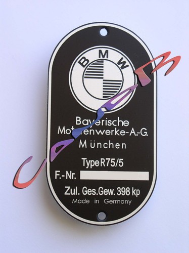 Plaque bmw r75 5 - ,