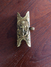 ANTIQUE BRASS SCABBARD SCREED, NAVY SWORD