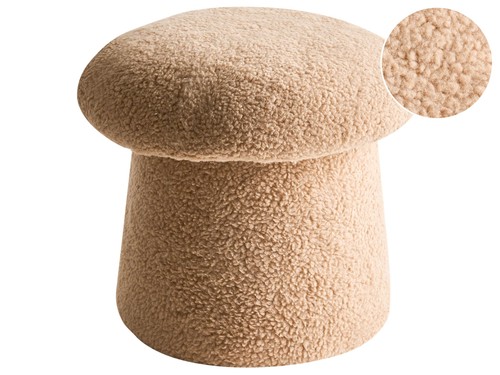 Pouf moderne tissu bouclé - moderne, en