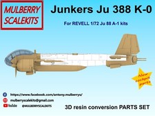 1/72 MULBERRY SCALE KITS JUNKERS JU 388 K-0 CONVERSION SET FOR JU88 NEW PARTS