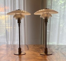 Poul Henningsen Two PH 3/2 1920’s-1930’s. Brass And Glass.  Louis Poulsen