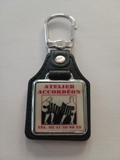 Rare Vintage Workshop Accordion Leather Keychain Keychain
