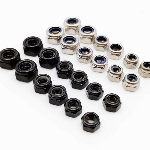 Stainless steel nylon lock nut - steel,