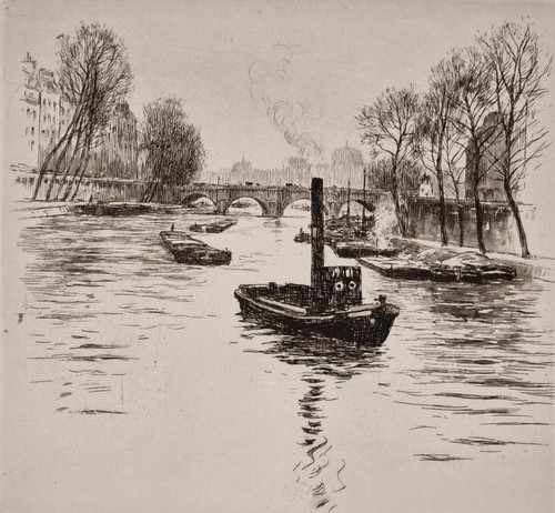 Rare gravure signée paysage