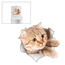  3 D Stickers Chats Muraux Abattant Wc Autocollants De Décoration Murale