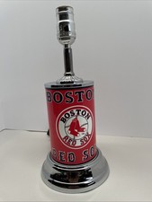 Boston Red Sox Table Lamp made of Vehicle Plate/Tag Baseball Man Cave Sports Bar