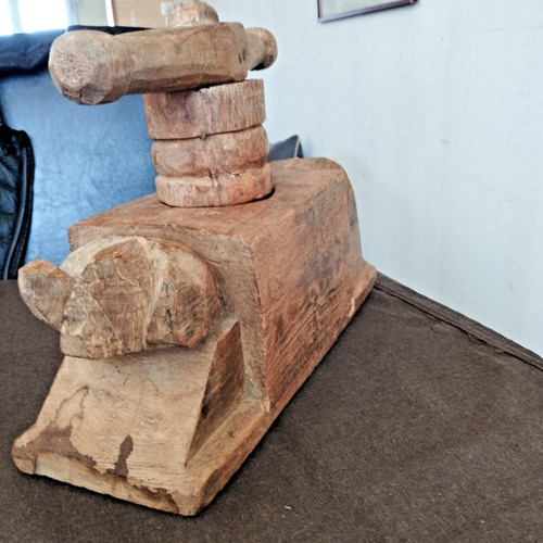 Pilon pressoir ancien bois - pressoir,