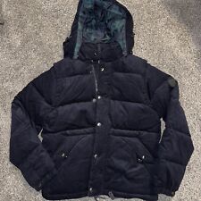 Polo Ralph Lauren 2 in 1 Convertible Corduroy Down Jacket Vest Puffer Blue Sz M