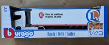 SCANIA SEMI REMORQUE HAULER TRAILER TRANSPORTER ANHÄNGER - BURAGO 1/43 LECLERC