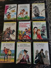 Lot de 9 livres Bibliothèque Verte et Rose vintage
