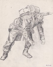 Soldat Grenade Uniforme Militaria Dessin V. Faber Du Fa 319744