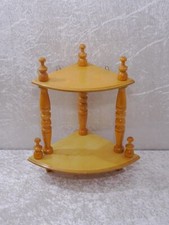 Étagère D'Angle En Bois - Style Antique - Vintage - 39,5 Cm X 25 Cm - Brun Clair