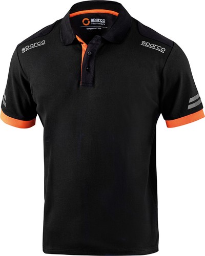 Polo hommes sparco - polo, noir/orange