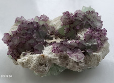 FLUORITE OCTAEDRIQUE sur aragonite - De'an fluorite mine - JIANGXI-  Chine