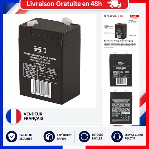 Emos batterie plomb - 6v, 4ah