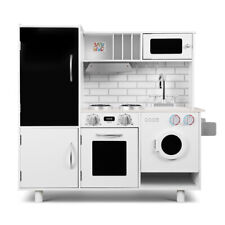 Baby Vivo Cuisine pour Enfants Bois Jouet Moderne Cuisinière Dînette Éducatif