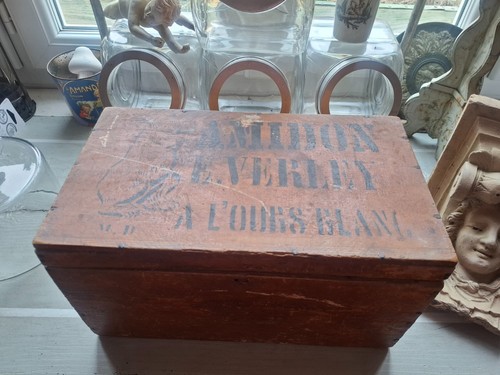 Ancienne caisse coffret bois - caisse,