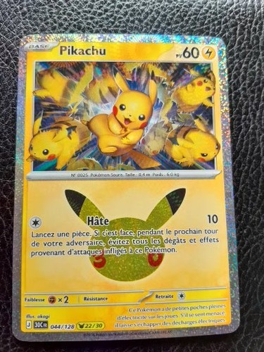 Carte pokemon pikachu 044 128 - pokemon,