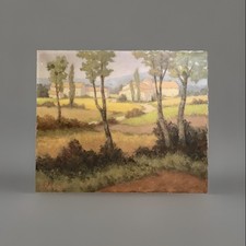 Tableau ancien huile paysage