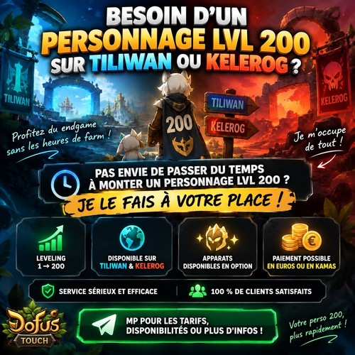 Comptes dofus touch - comptes, 200
