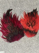 2 Whiting Dyed Brahma Rooster Saddles