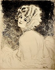 Gravure coquine Art déco de