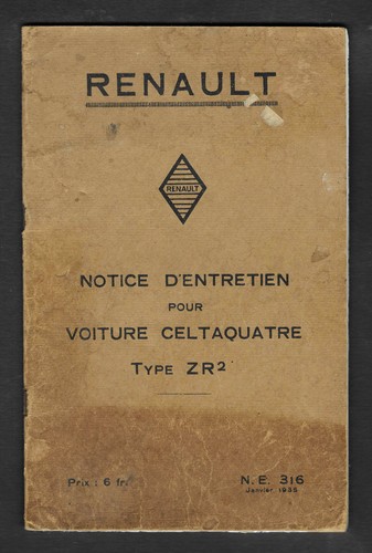 Renault notice entretien - renault, -notice