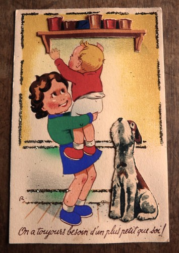 Old postcard fantasy stock old