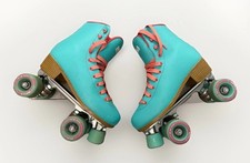 Impala Sidewalk Roller Skates Teal Pink Womens Sz 8 Retro quad Skates