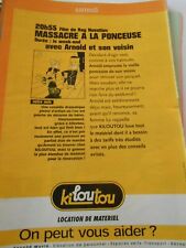 2000 Kiloutou Sander Massacre Advertising with Arnold and Neighbor Warn