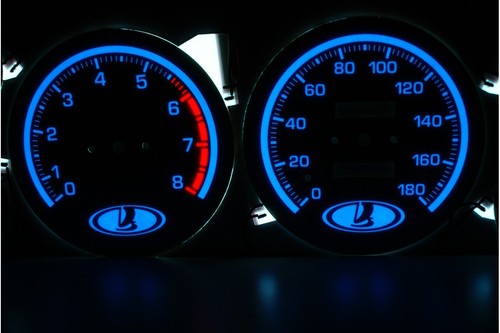 Lada 2107 glow gauge plasma - lada,