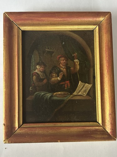 Huile sur plaque - , cuivre