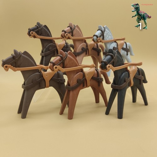 Playmobil lot cheval chevalier - lot, cheval-chevalier