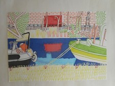 Promarker Drawing  2 Canal Boats in Berkhamsted  A3
