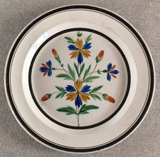 ORIGINALE ASSIETTE EN CERAMIQUE FAIENCE FINE FORGES LES EAUX 19 EME