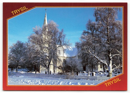 Snowy church scene trysil - snowy,