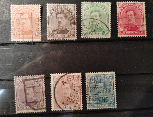 Belgique lot 7 timbres - 7,