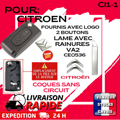 Coque clé citroën - coque, citroën,