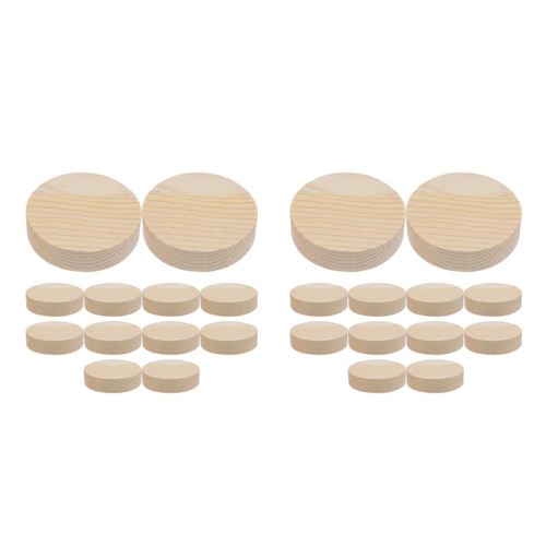 Rondelles bois brut de - 24,