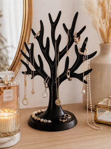 Porte bijoux arbre noir 22cm - porte,