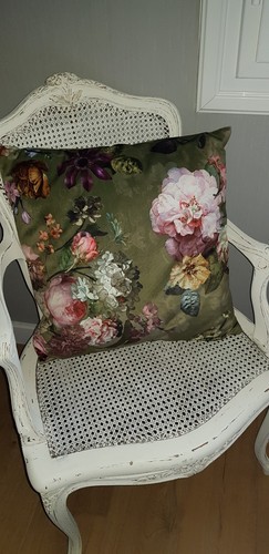 Coussin velours fond - , vert
