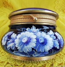 Ancien bol à biscuits bol à bonbons boite Roses CAPODIMONTE Italie Antique biscu