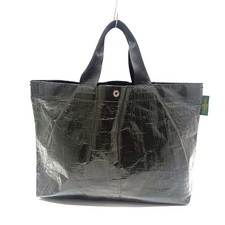 Auth Herve Chapelier Marche Bag M - Black Polyethylene Polyamide Tote Bag