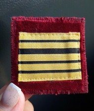 P8408 Military Colonel Grade Red Velvet Patch Chest Stripe 