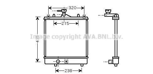 Radiateur eau ailettes - radiateur,