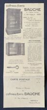 Postcard advertising NANCY SAFES BAUCHE safe box catalog Catalog