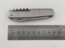 ANCIEN COUTEAU PLIANT MULTIFONCTIONS COUTEAU SUISSE EN METAL 6 ACCESSOIRES