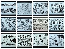 Pochoir modèle au choix Frise Alphabet Papillon Fleur Chat Mariage Fée 26cm