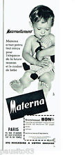 PUBLICITE ADVERTISING 1016  1963  Materna  layette bébé vetements grossesse