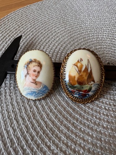Deux broches vintage - , en